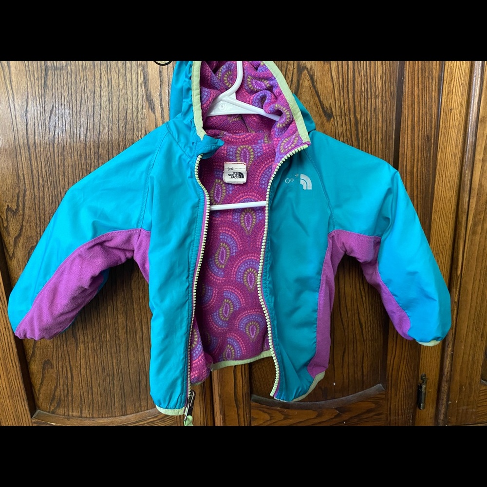 TNF little girls jacket - 12-18 mo
